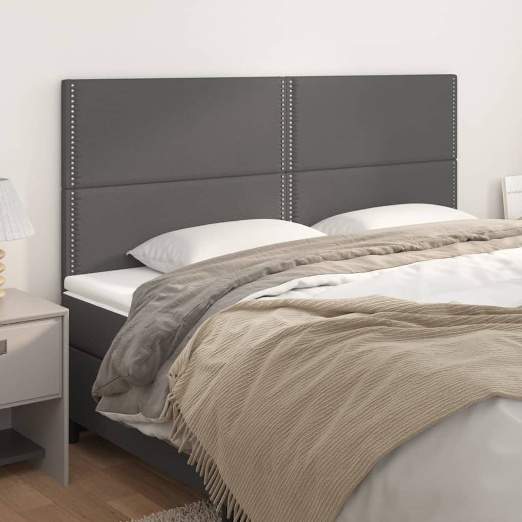 Uzglavlje sivo 200x5x118/128 cm umjetna koža
