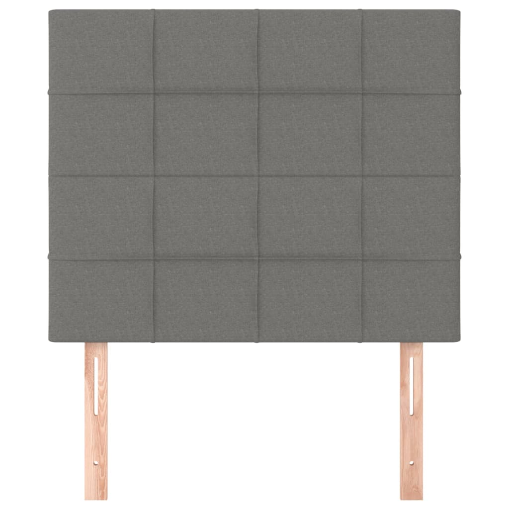Uzglavlje tamno sivo 90x5x118/128 cm tkanina