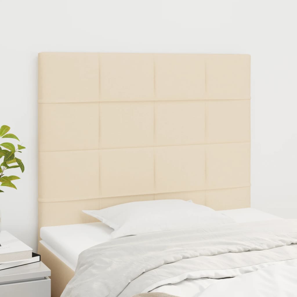 Uzglavlje krem boje 90x5x118/128 cm tkanina