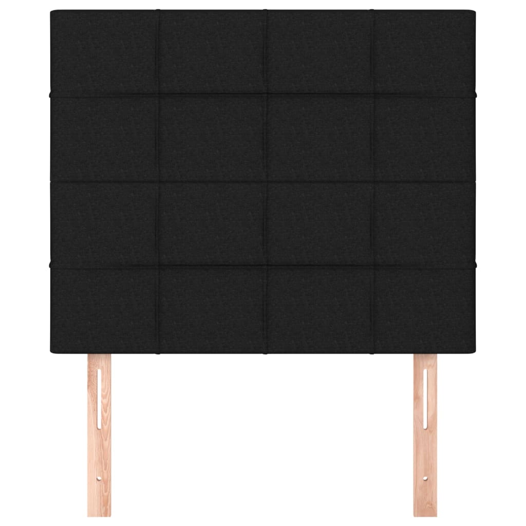 Uzglavlje crno 100x5x118/128 cm tkanina