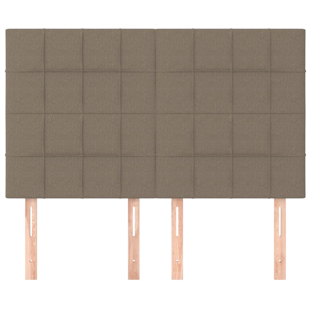 Uzglavlje boje taupe 144x5x118/128 cm tkanina