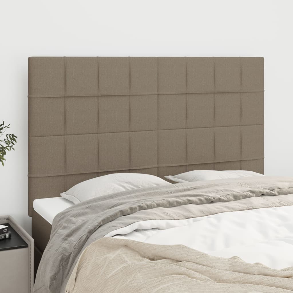 Uzglavlje boje taupe 144x5x118/128 cm tkanina
