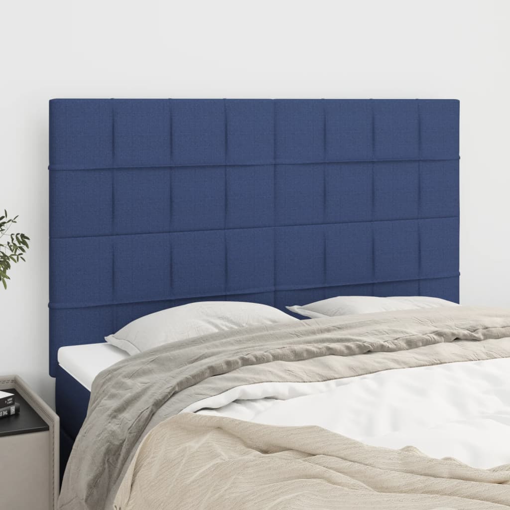 Uzglavlje plavo 144x5x118/128 cm tkanina
