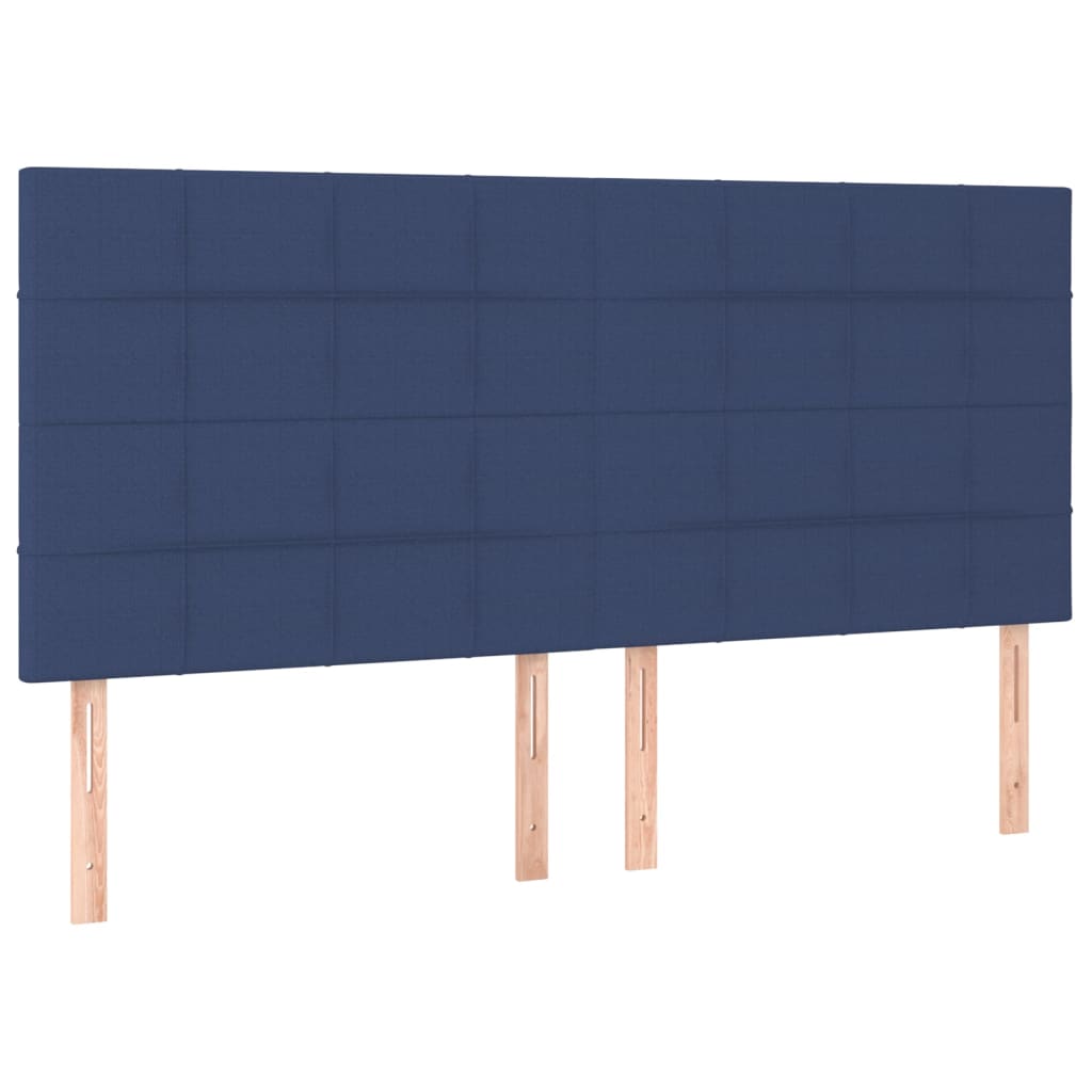 Uzglavlje plavo 180x5x118/128 cm tkanina