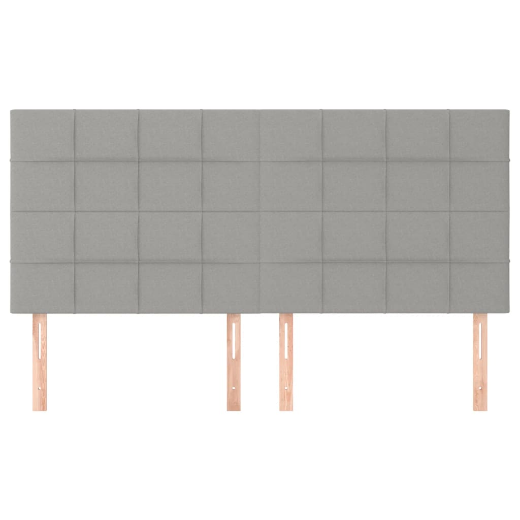 Uzglavlje svijetlosivo 200x5x118/128 cm tkanina
