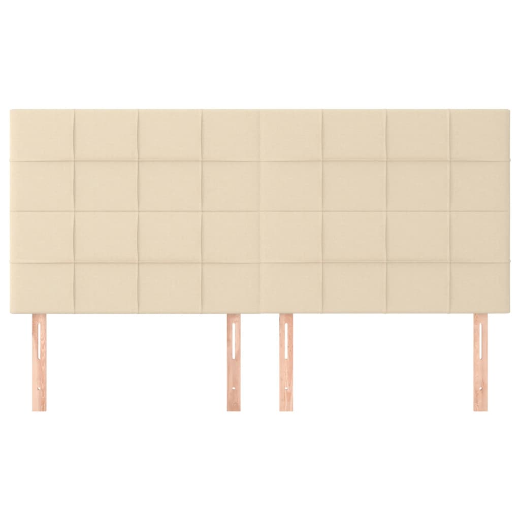 Uzglavlje krem boje 200x5x118/128 cm tkanina