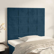 Uzglavlje tamnoplavo 90x5x118/128 cm baršunasto