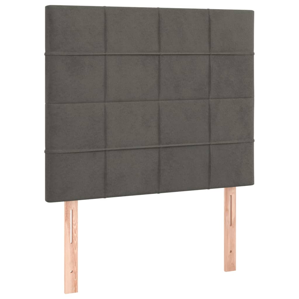 Uzglavlje tamno sivo 100x5x118/128 cm baršunasto