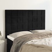 Uzglavlje Crno 144x5x118/128 cm Baršunasto