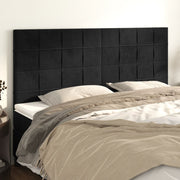 Uzglavlje crno 160x5x118/128 cm baršunasto