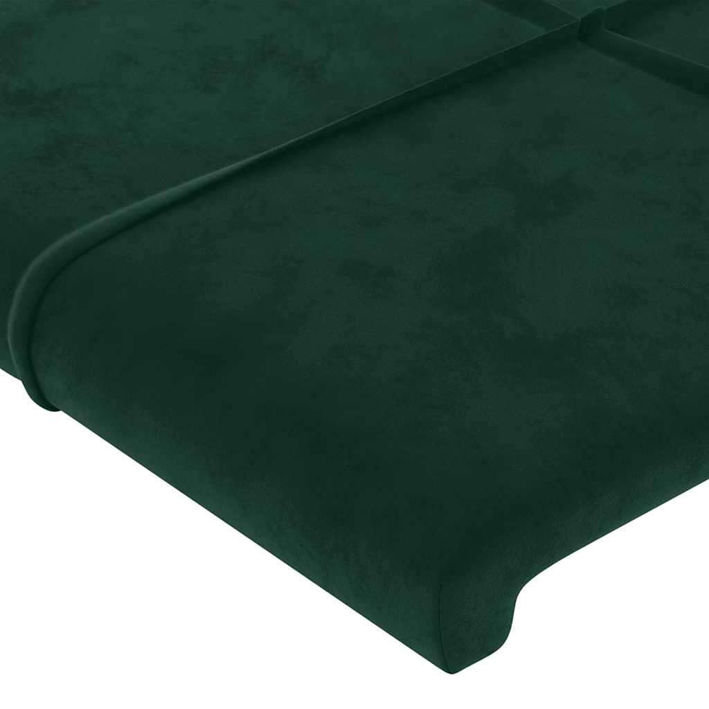 Uzglavlje tamnozeleno 160x5x118/128 cm baršunasto