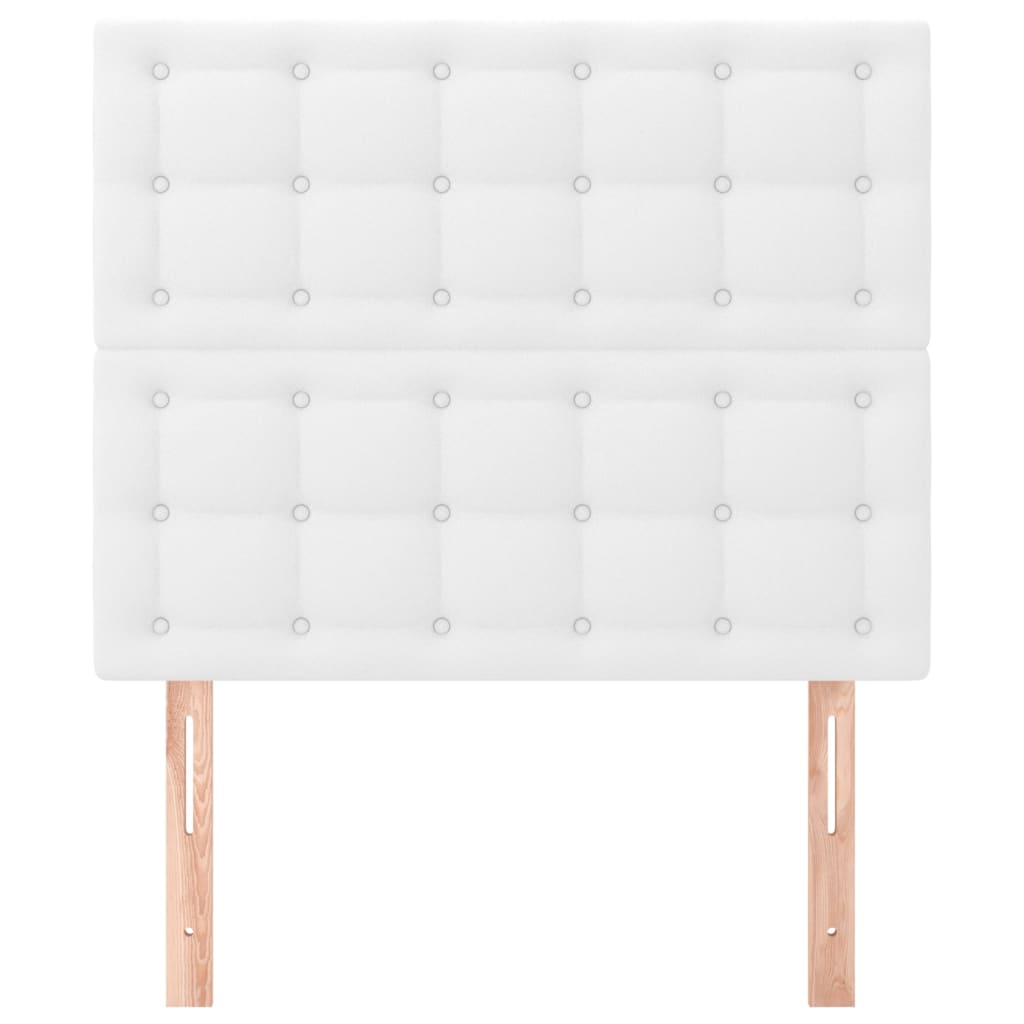 Uzglavlje Bijelo 100x5x118/128 cm Imitacija kože