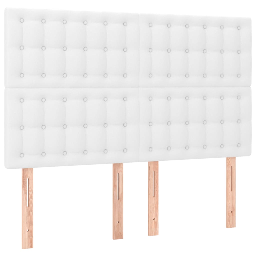 Uzglavlje Bijelo 144x5x118/128 cm Imitacija kože