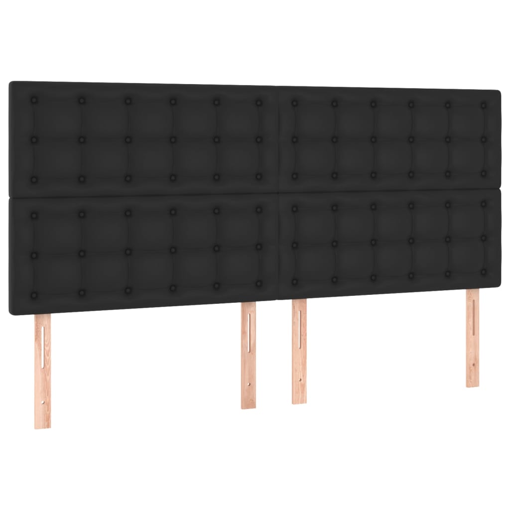Uzglavlje crno 180x5x118/128 cm umjetna koža
