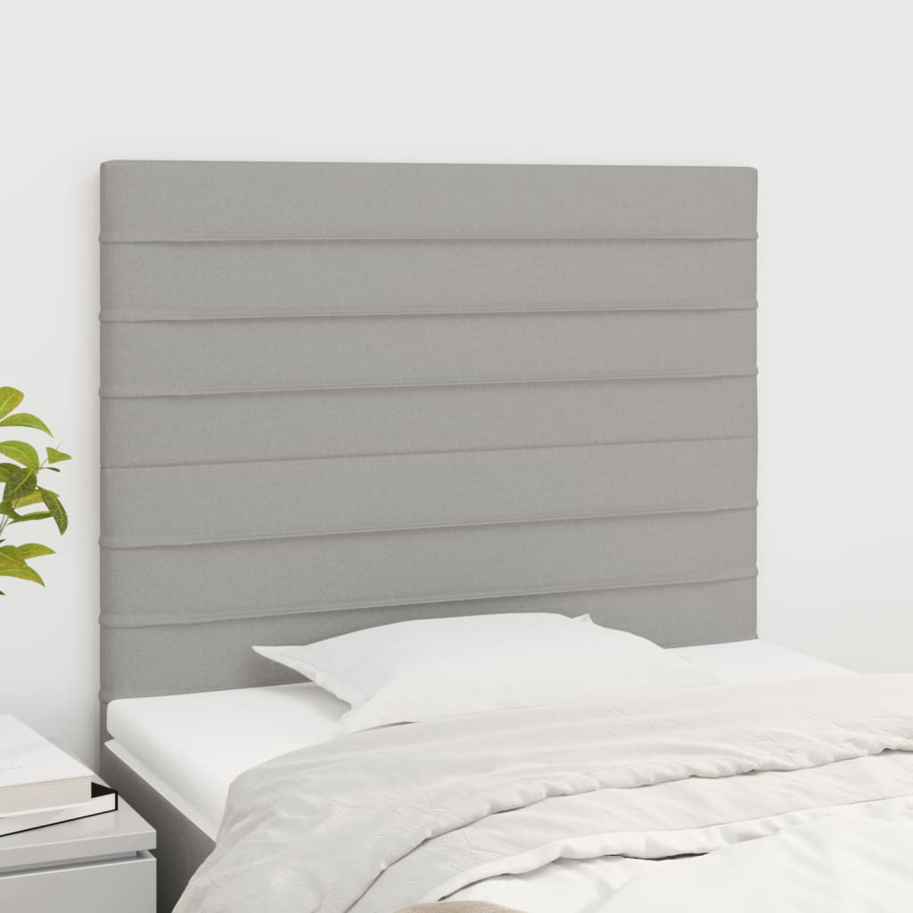 Uzglavlje svijetlosivo 80x5x118/128 cm tkanina