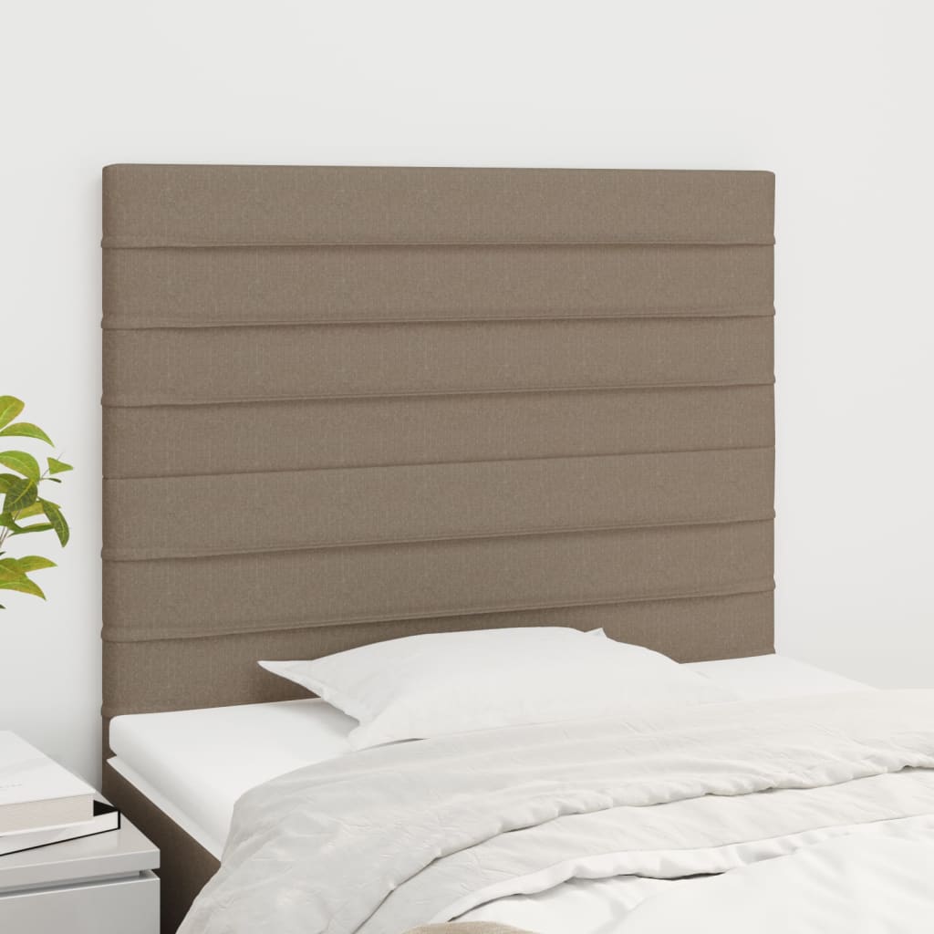 Uzglavlje boje taupe 100x5x118/128 cm tkanina