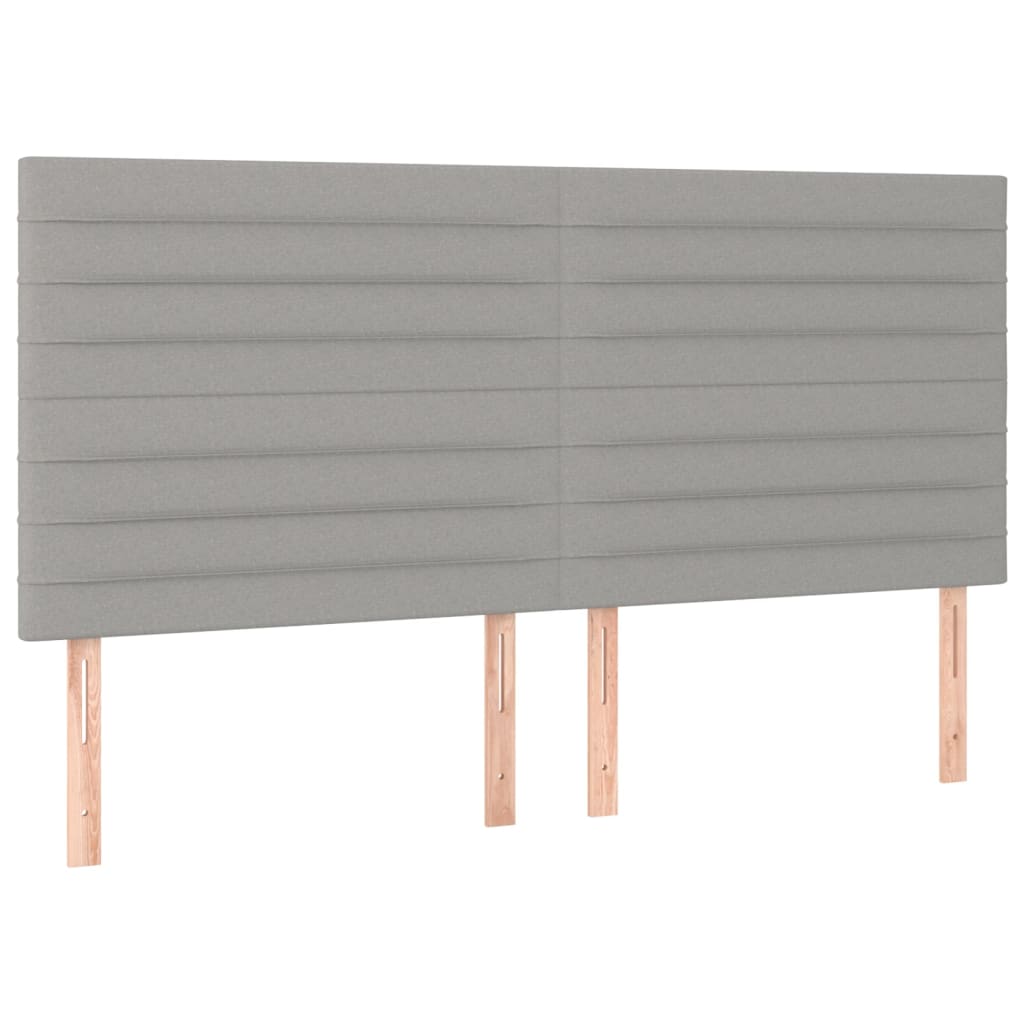 Uzglavlje svijetlosivo 160x5x118/128 cm tkanina