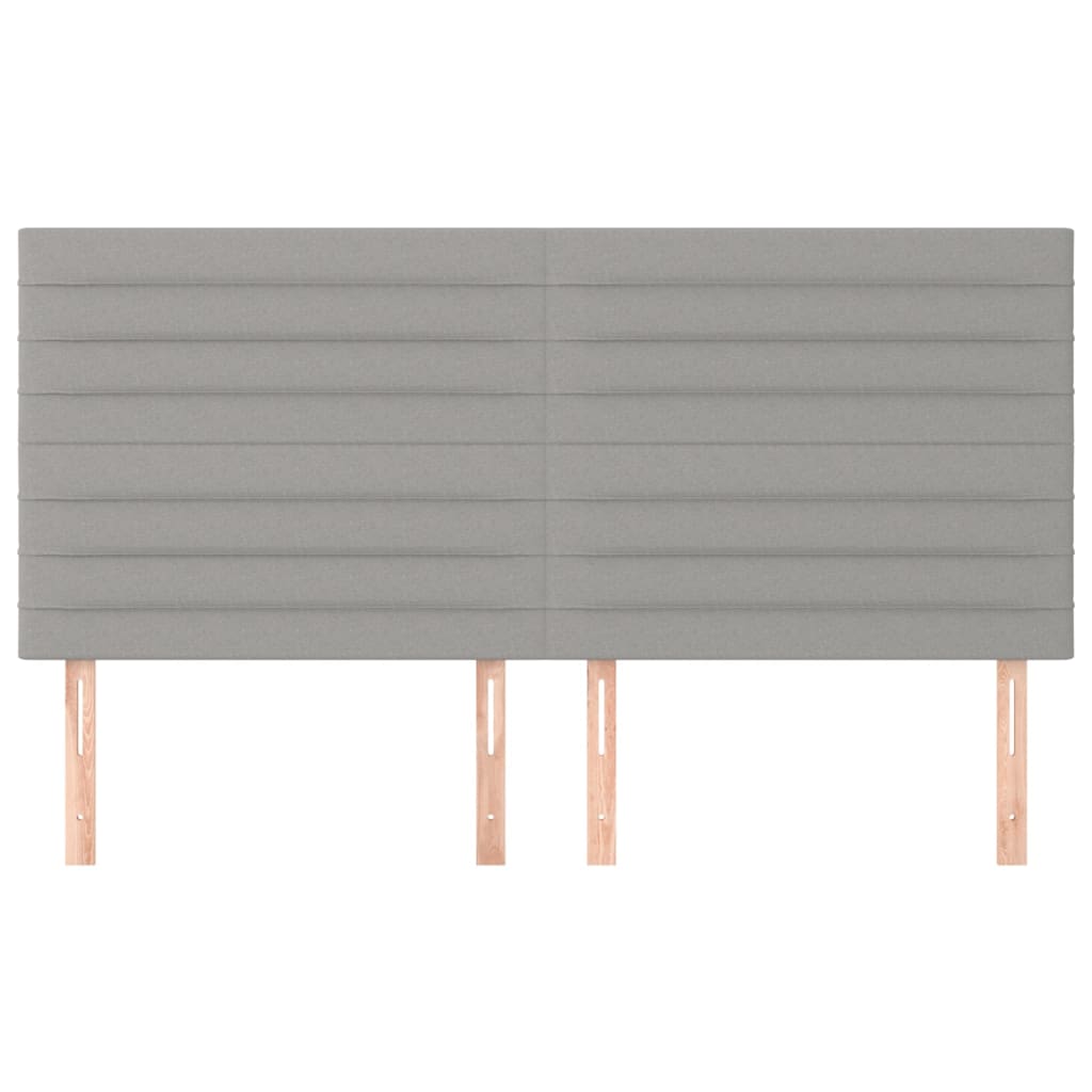 Uzglavlje svijetlosivo 160x5x118/128 cm tkanina