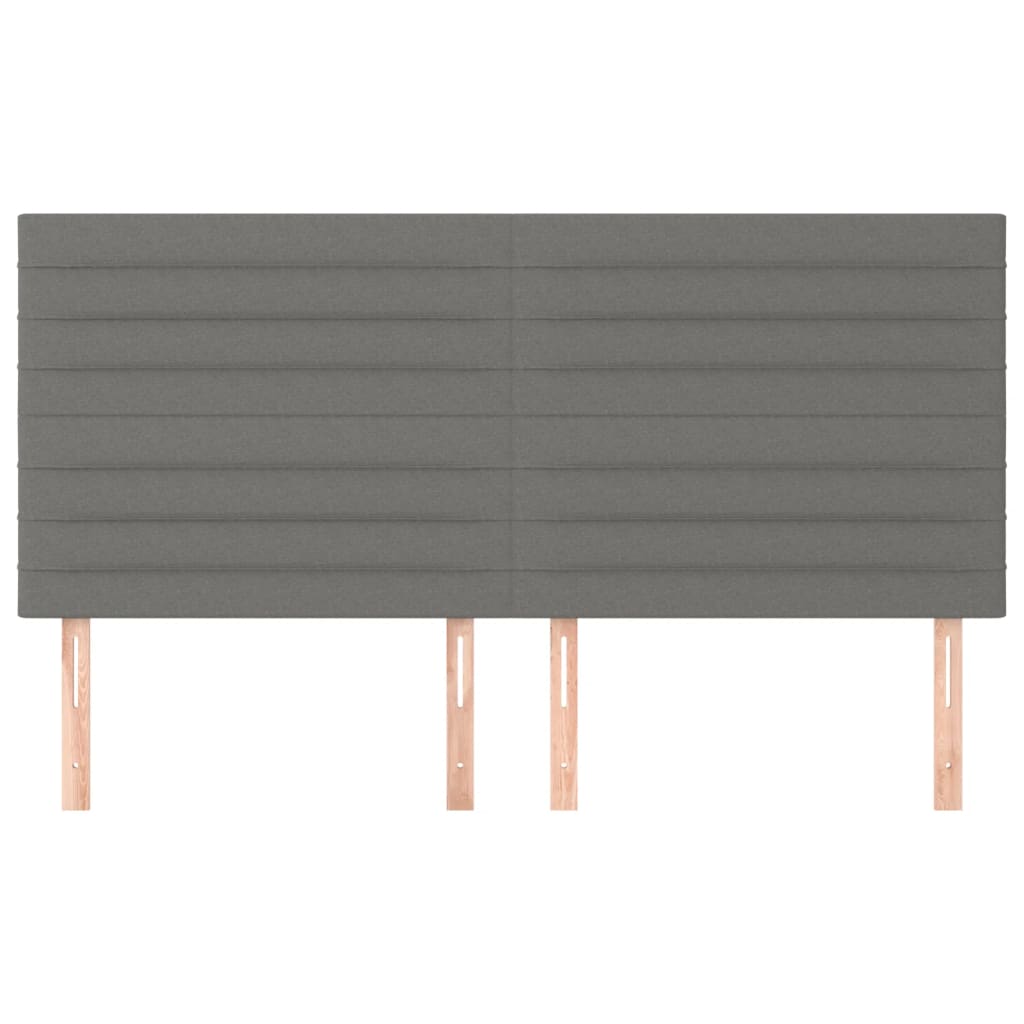 Uzglavlje tamno sivo 180x5x118/128 cm tkanina