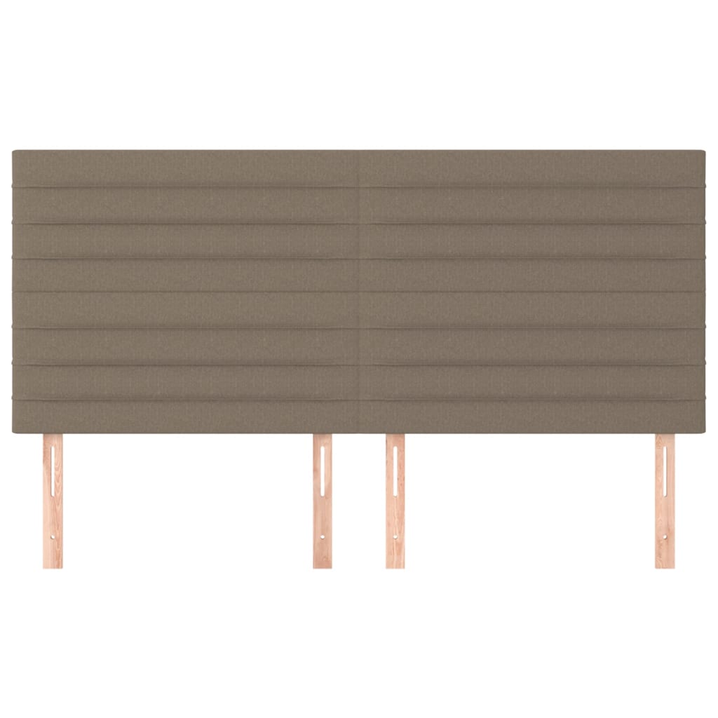 Uzglavlje boje taupe 180x5x118/128 cm tkanina