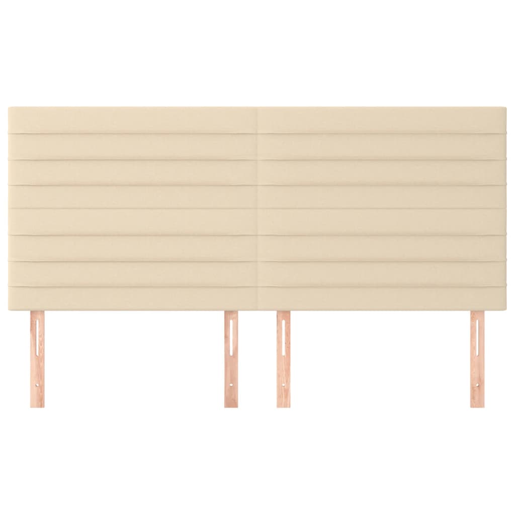 Uzglavlje krem boje 180x5x118/128 cm tkanina