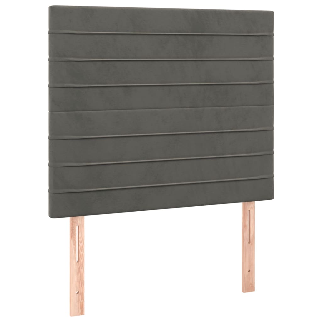 Uzglavlje tamno sivo 100x5x118/128 cm baršunasto