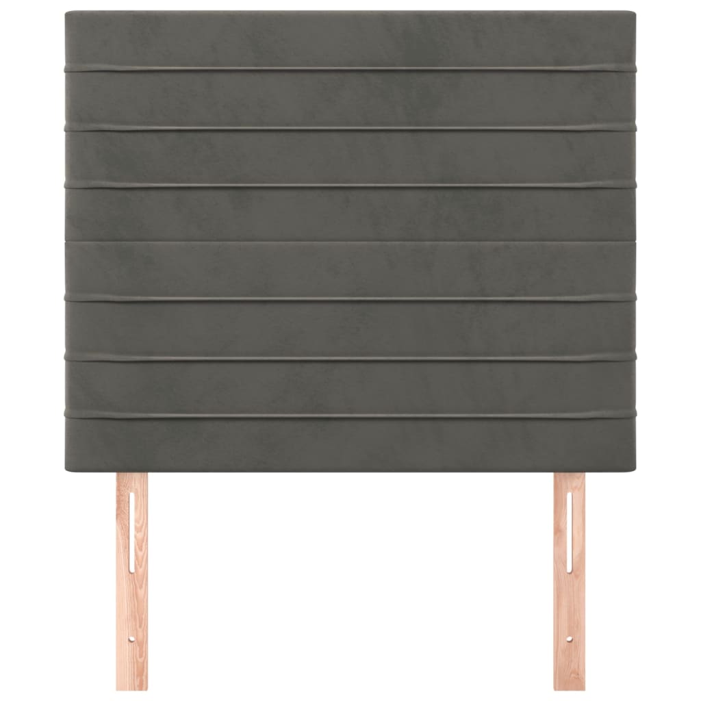 Uzglavlje tamno sivo 100x5x118/128 cm baršunasto