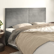 Uzglavlje svijetlosivo 200x5x118/128 cm baršunasto