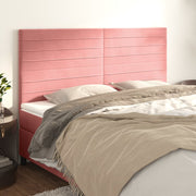 Uzglavlje roze 200x5x118/128 cm baršunasto