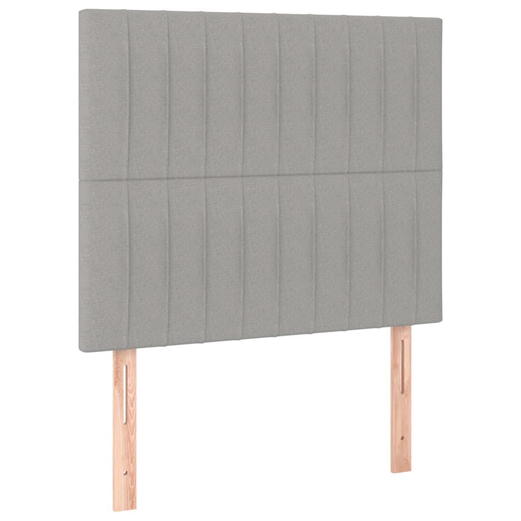 Uzglavlje svijetlosivo 80x5x118/128 cm tkanina