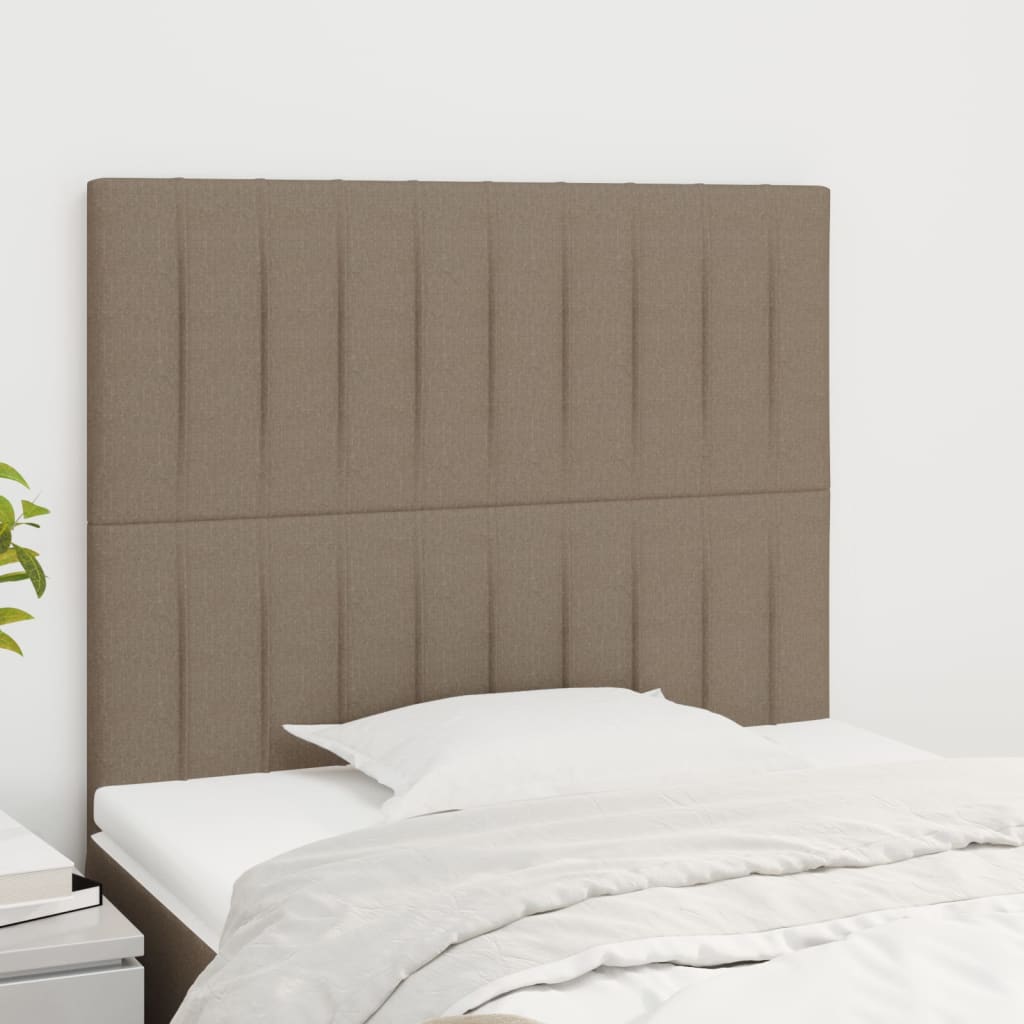 Uzglavlje boje taupe 80x5x118/128 cm tkanina