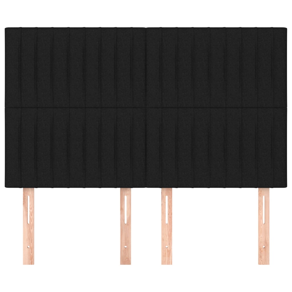 Uzglavlje crno 144x5x118/128 cm tkanina