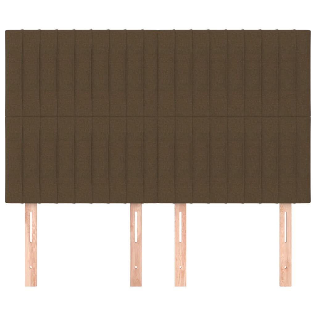 Uzglavlje tamnosmeđe 144x5x118/128 cm tkanina
