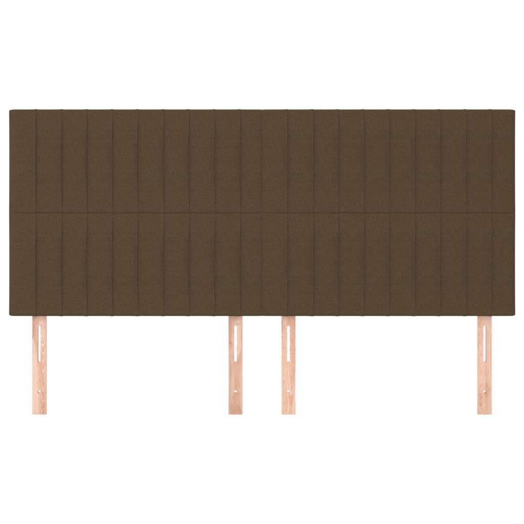 Uzglavlje tamnosmeđe 180x5x118/128 cm tkanina
