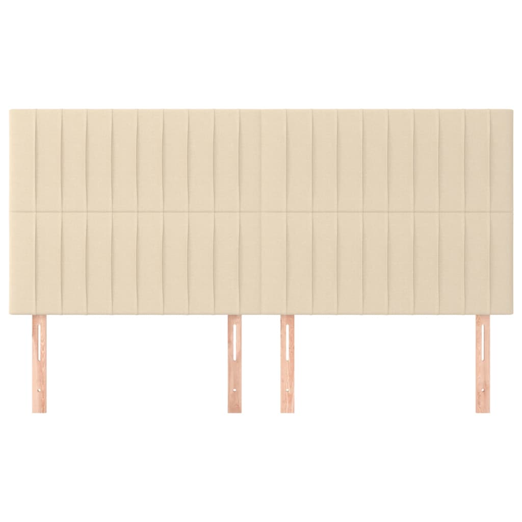 Uzglavlje krem boje 180x5x118/128 cm tkanina