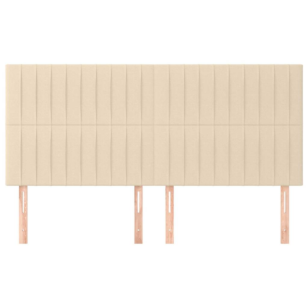 Uzglavlje krem boje 180x5x118/128 cm tkanina