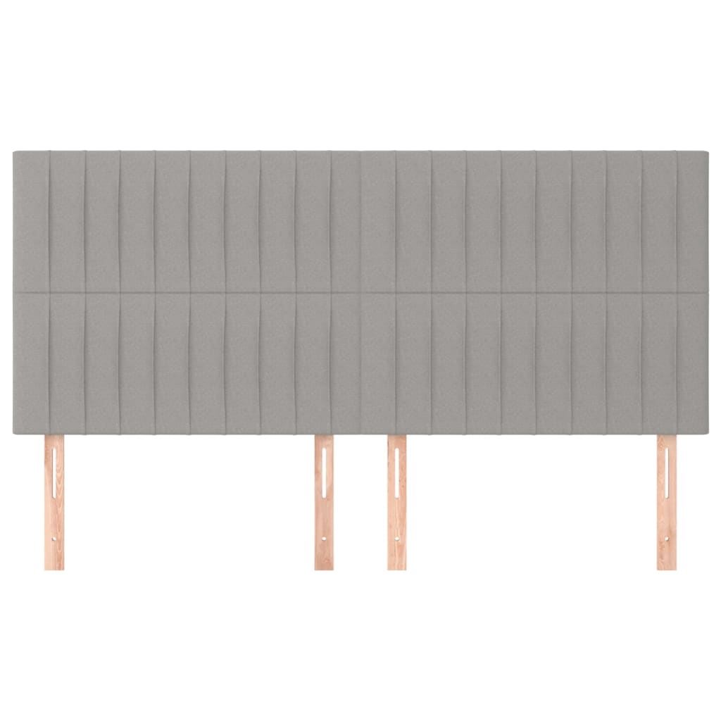 Uzglavlje svijetlosivo 200x5x118/128 cm tkanina
