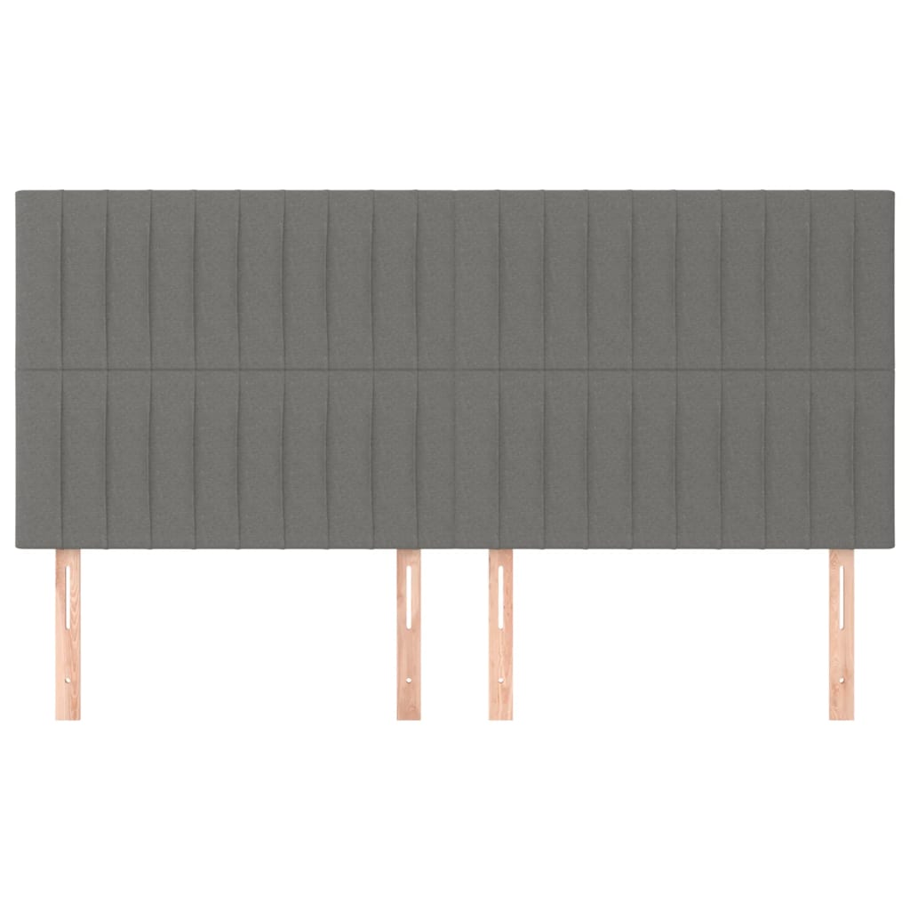 Uzglavlje tamno sivo 200x5x118/128 cm tkanina
