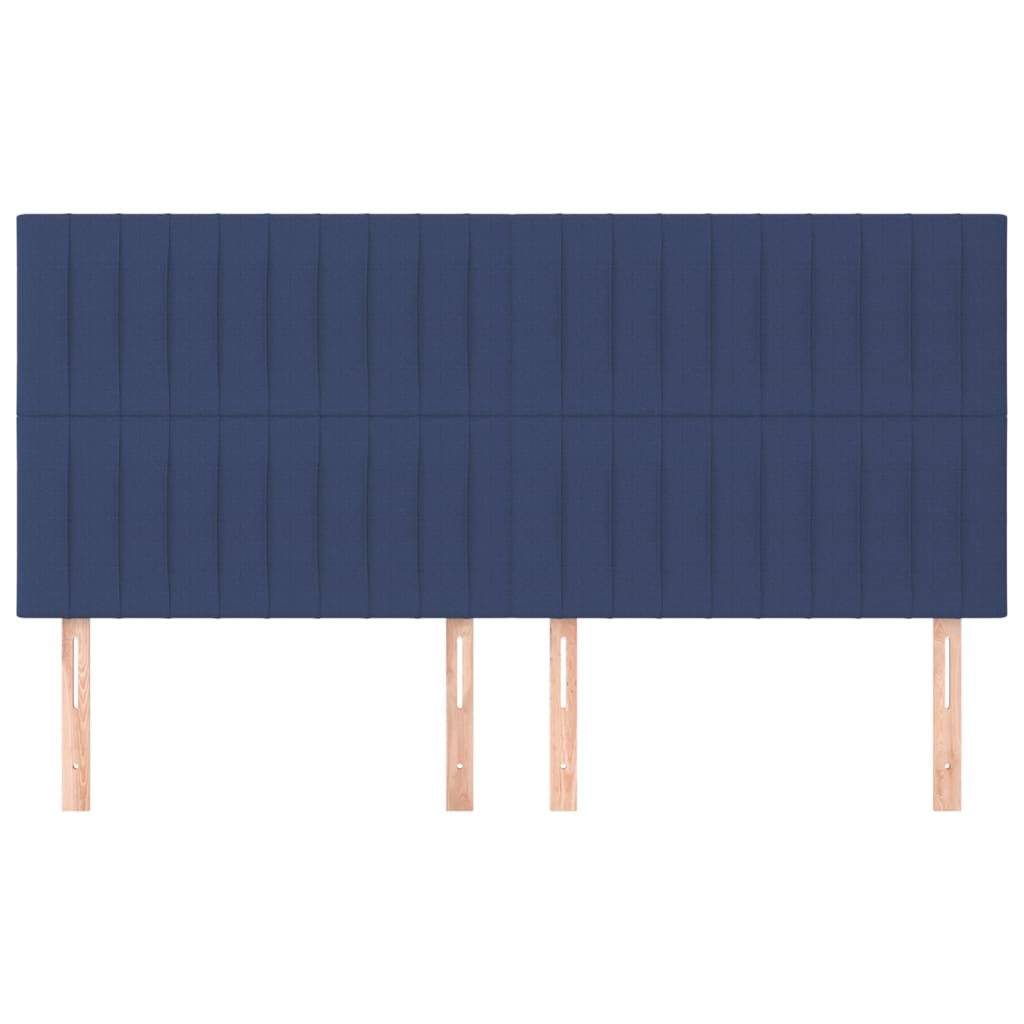 Uzglavlje plavo 200x5x118/128 cm tkanina
