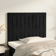 Uzglavlje Crno 80x5x118/128 cm Baršunasto