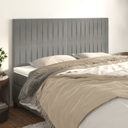 Uzglavlje svijetlosivo 200x5x118/128 cm baršunasto