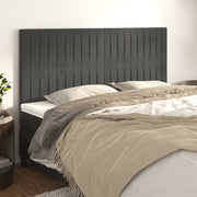 Uzglavlje tamno sivo 200x5x118/128 cm baršunasto