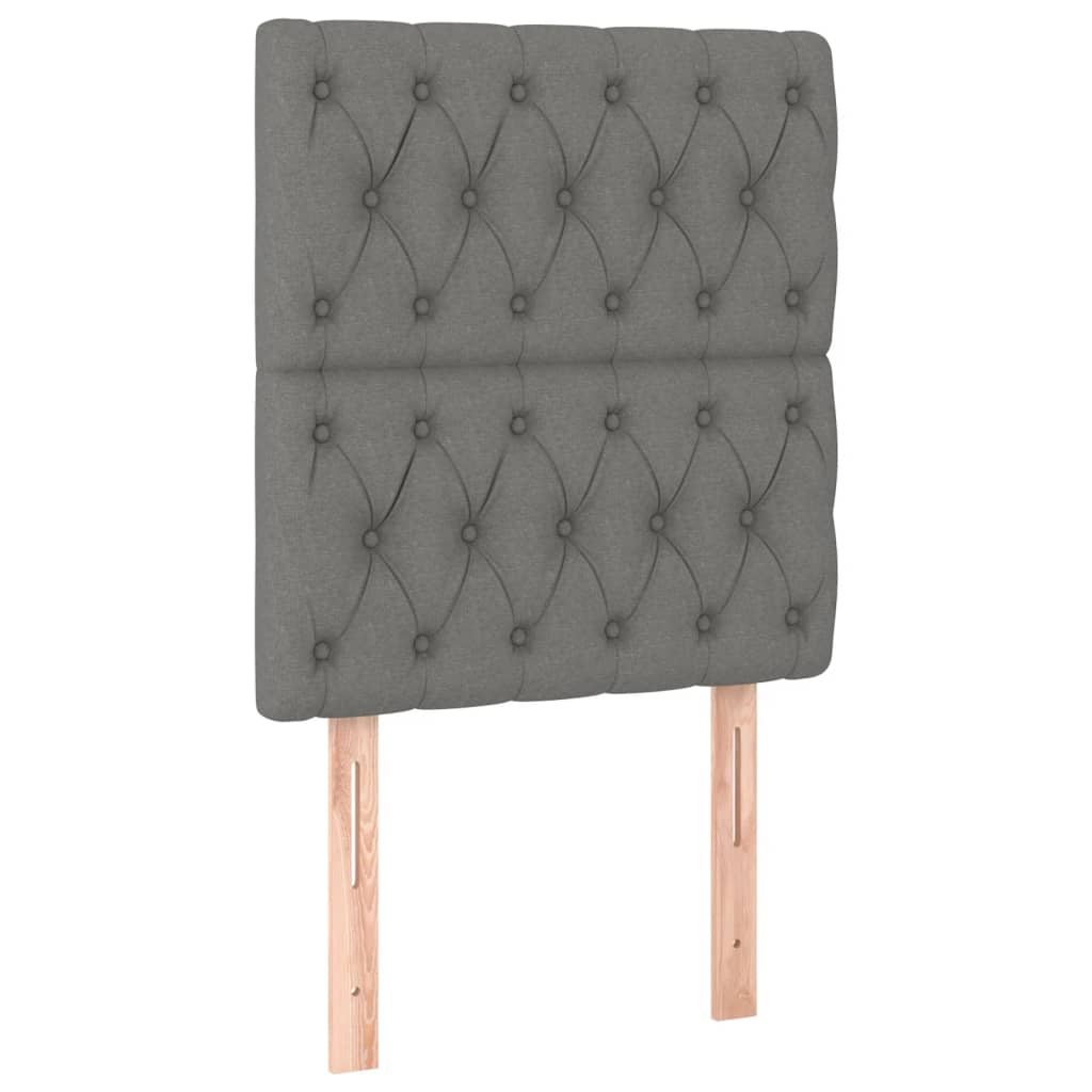 Uzglavlje tamno sivo 80x7x118/128 cm tkanina