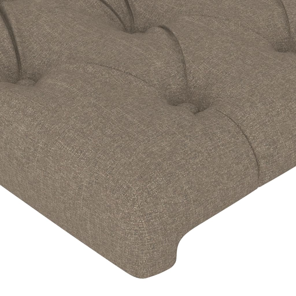 Uzglavlje boje taupe 80x7x118/128 cm tkanina