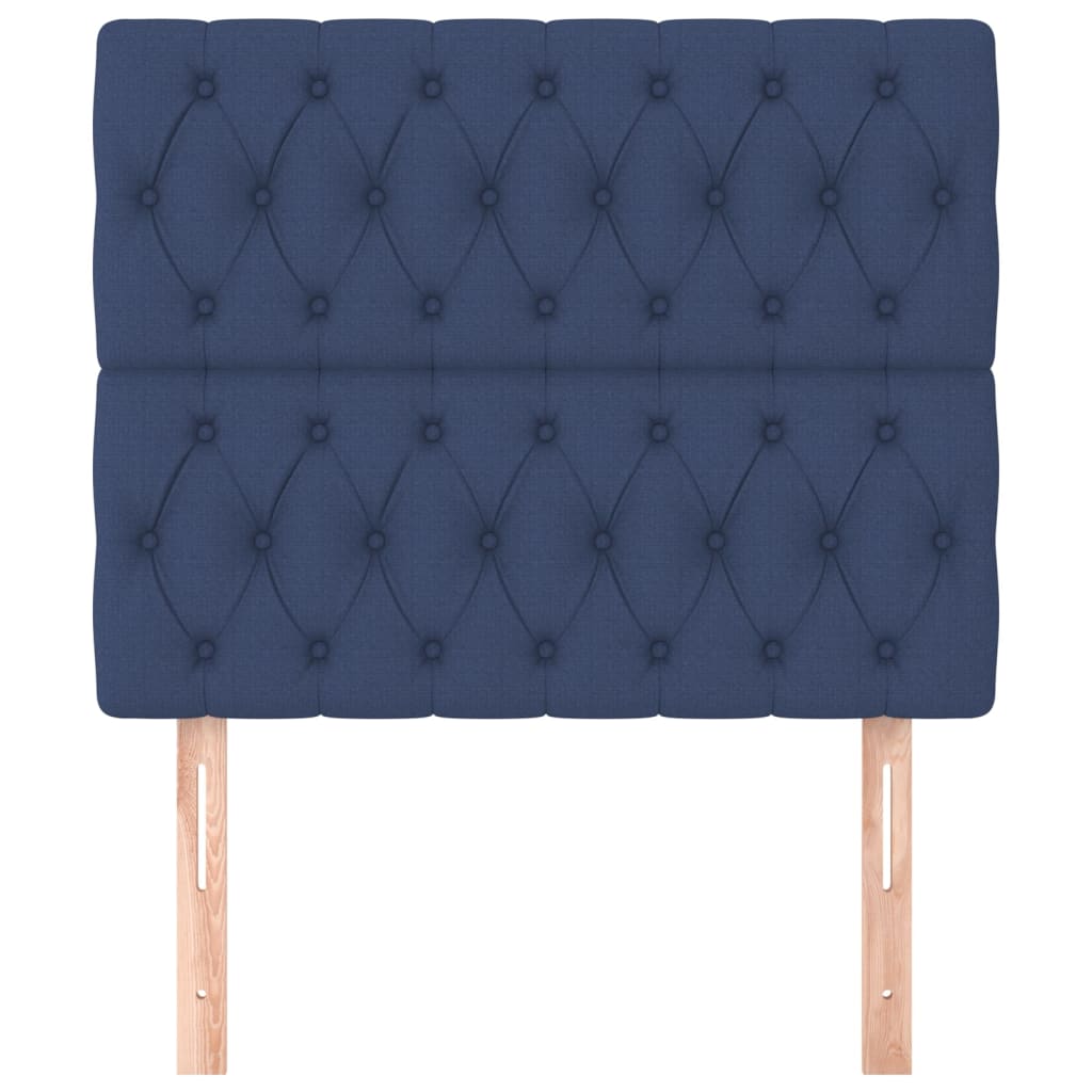 Uzglavlje plavo 90x7x118/128 cm tkanina