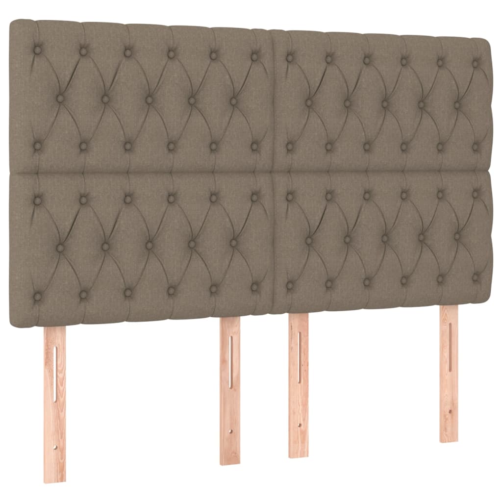 Uzglavlje boje taupe 144x7x118/128 cm tkanina