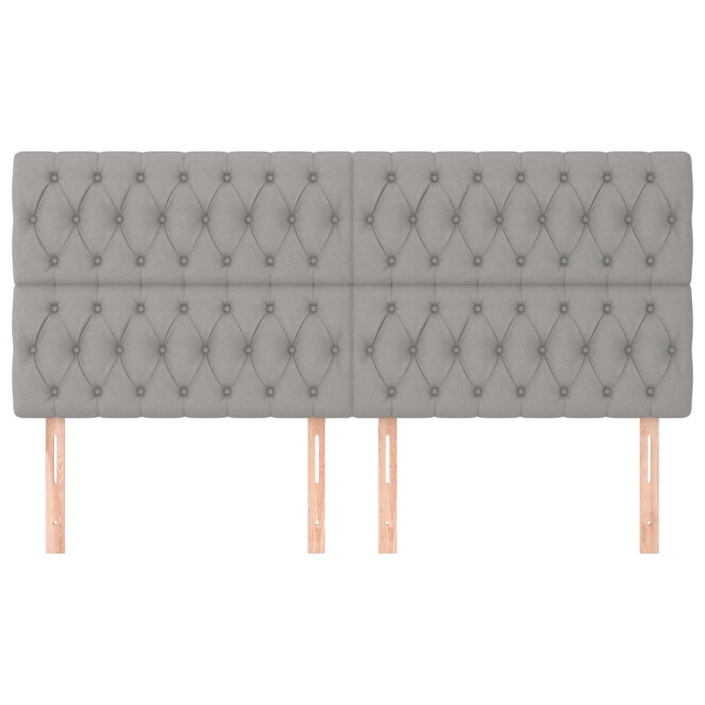 Uzglavlje svijetlosivo 200x7x118/128 cm tkanina