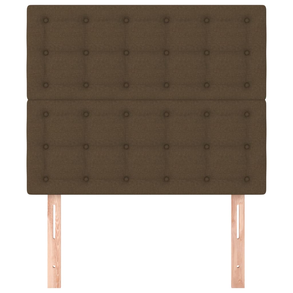 Uzglavlje tamnosmeđe 80x5x118/128 cm tkanina