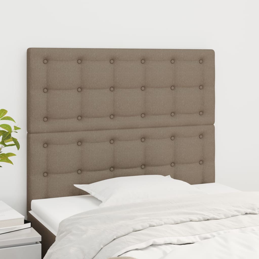Uzglavlje boje taupe 90x5x118/128 cm tkanina