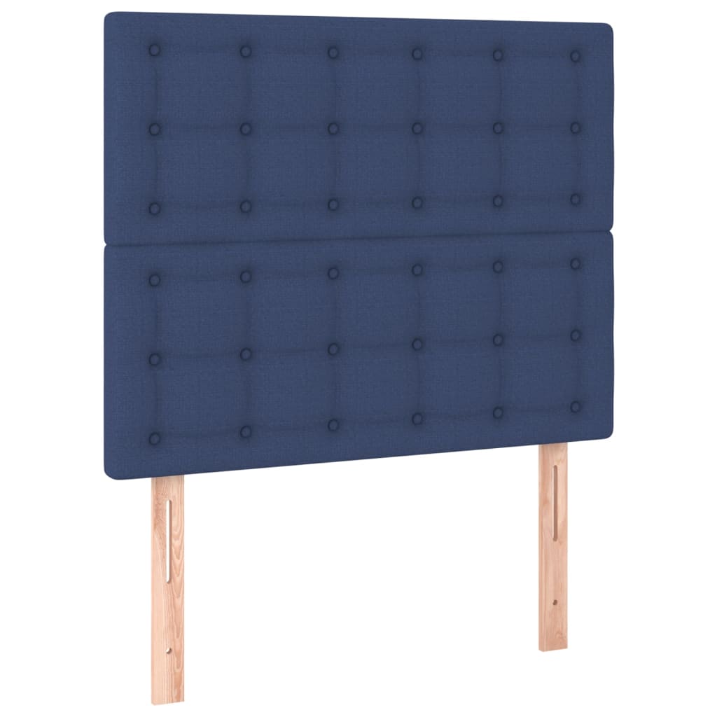 Uzglavlje plavo 90x5x118/128 cm tkanina